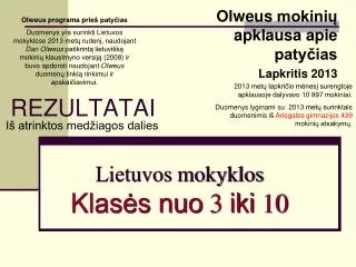 rezultatai