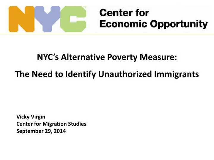 nyc s alternative poverty measure the need to identify unauthorized immigrants