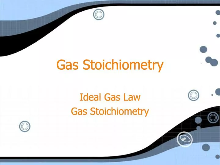 gas stoichiometry