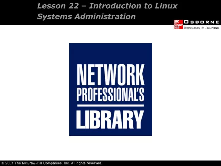 lesson 22 introduction to linux systems administration