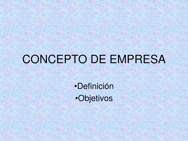 concepto de empresa