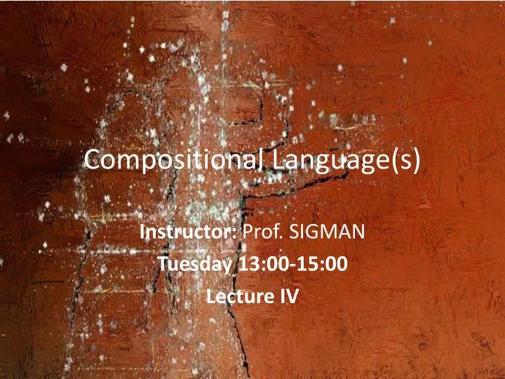 compositional language s