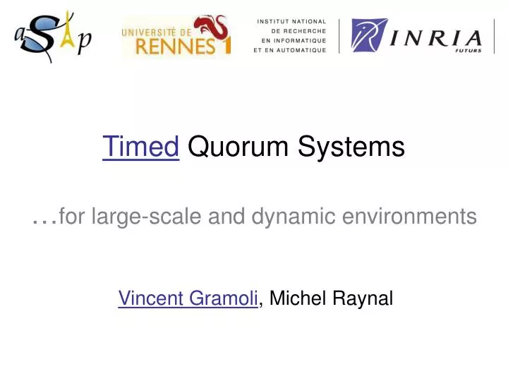 ti med quorum systems for large scale and dynamic environments