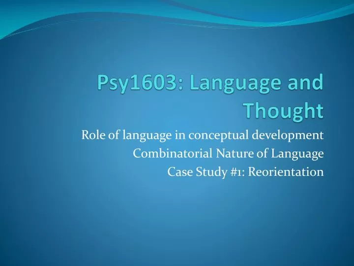 psy1603 language and thought