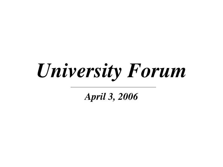 university forum