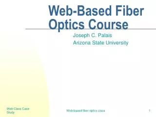 Web-Based Fiber Optics Course