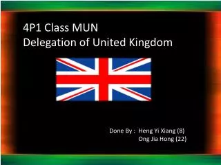 4P1 Class MUN Delegation of United Kingdom