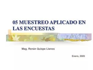 05 muestreo aplicado en las encuestas