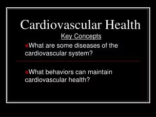 Cardiovascular Health