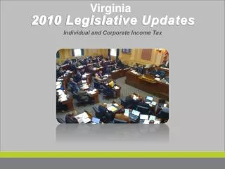 Individual and Corporate Income Tax