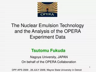The Nuclear Emulsion Technology and the Analysis of the OPERA Experiment Data