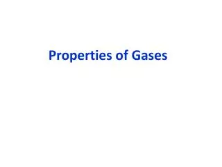 Properties of Gases