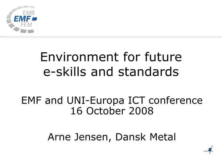 environment for future e skills and standards