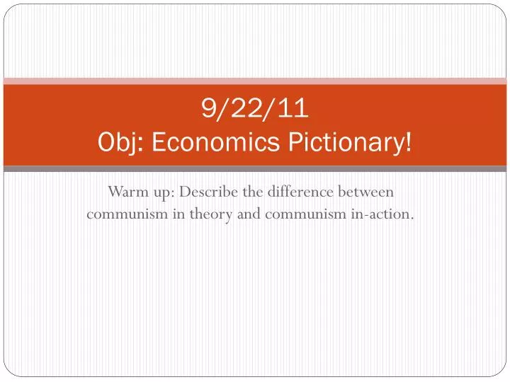 9 22 11 obj economics pictionary