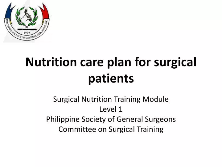 nutrition care plan for surgical patients