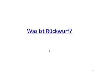 was ist r ckwurf