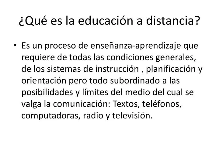 qu es la educaci n a distancia