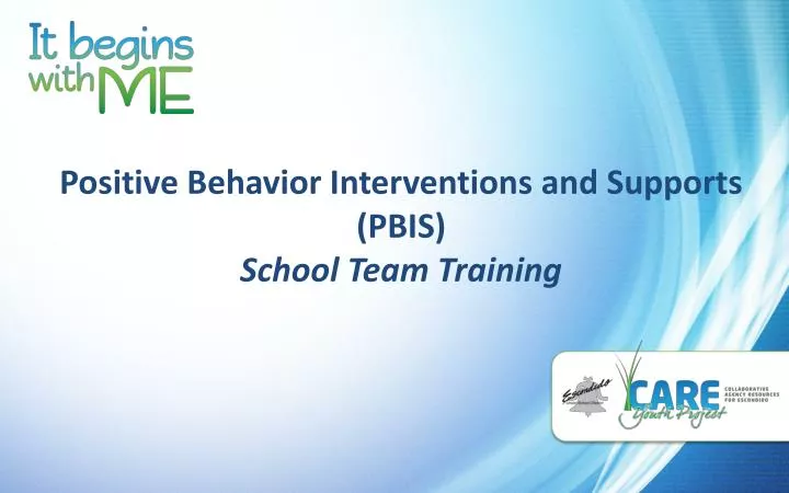 positive behavior interventions and supports pbis school team training