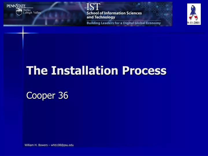 the installation process