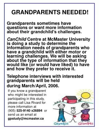 GRANDPARENTS NEEDED!