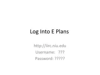 Log Into E Plans