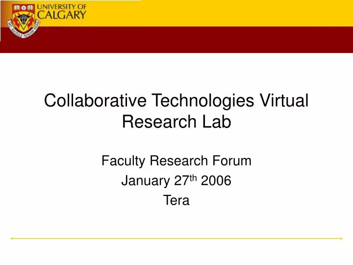 collaborative technologies virtual research lab