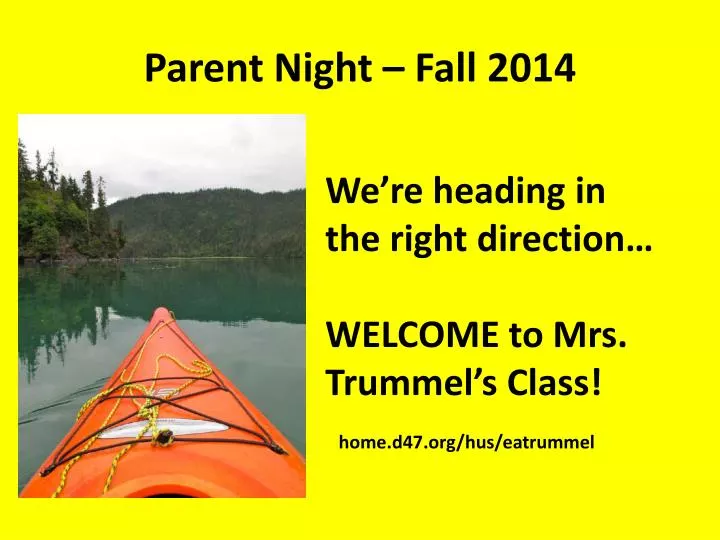 parent night fall 2014