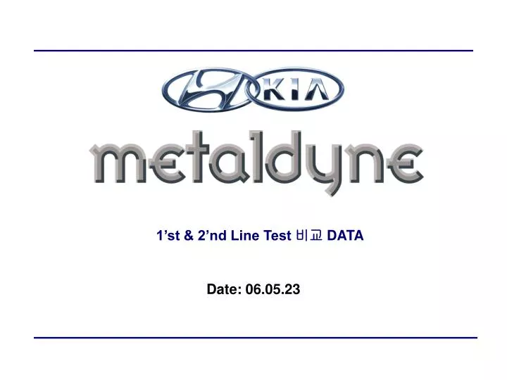 1 st 2 nd line test data