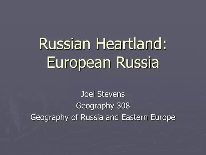 russian heartland european russia