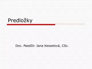 predlo ky