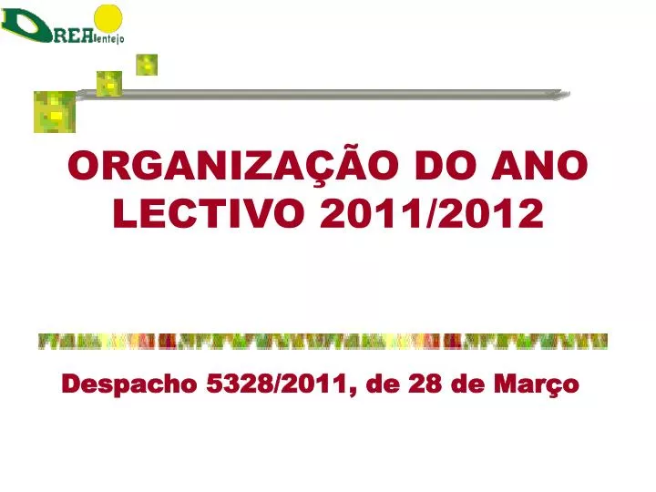 organiza o do ano lectivo 2011 2012