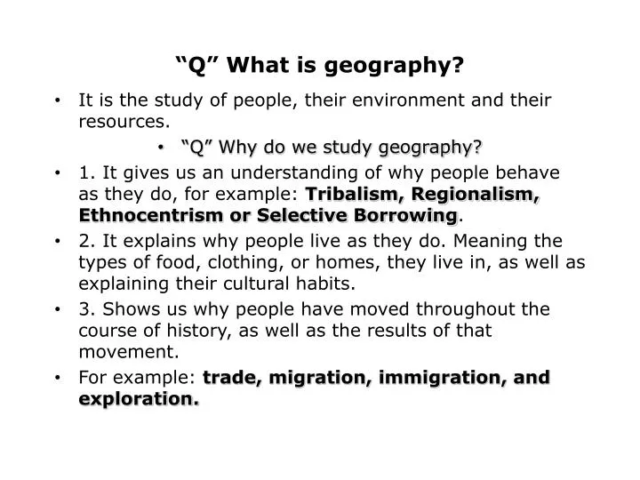 q what is geography