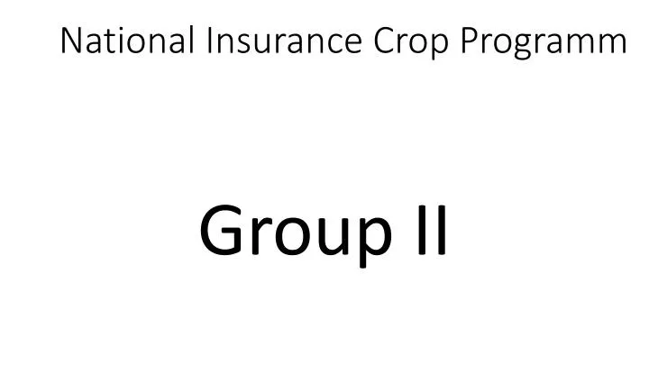 national insurance crop programm