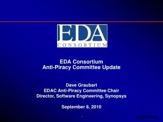 EDA Consortium Anti-Piracy Committee Update