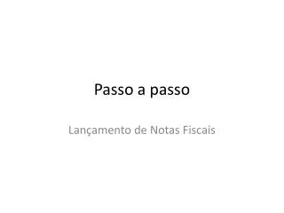 passo a passo
