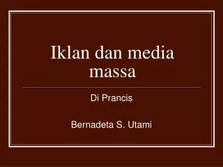 iklan dan media massa