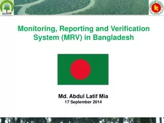 Monitoring, Reporting and Verification System (MRV) in Bangladesh