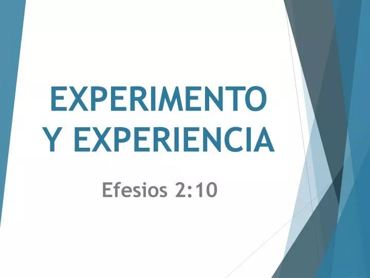 experimento y experiencia