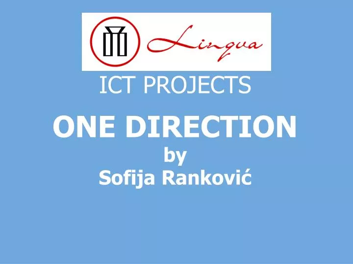 ict projects one direction by sofija rankovi