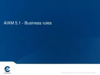 AIXM 5.1 - Business rules