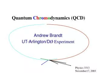 Quantum C h r o m o dynamics (QCD)