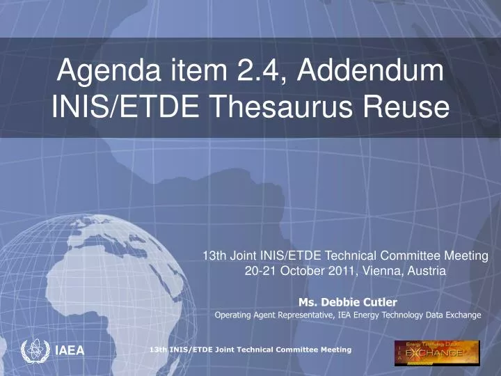 agenda item 2 4 addendum inis etde thesaurus reuse