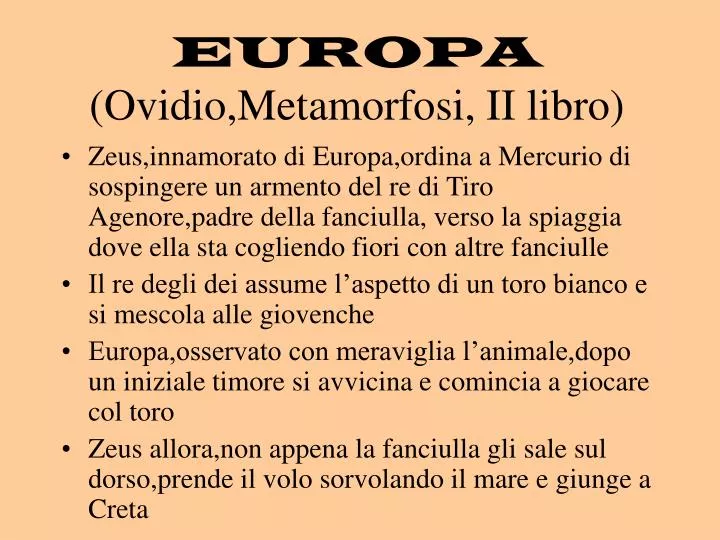 europa ovidio metamorfosi ii libro