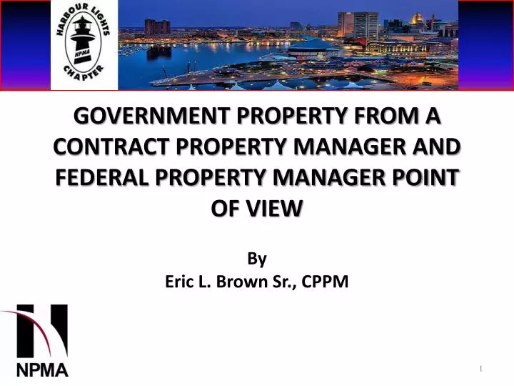 government property from a contract property manager and federal property manager point of view
