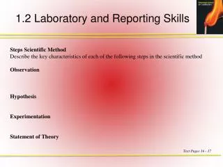 1.2 Laboratory and Reporting Skills
