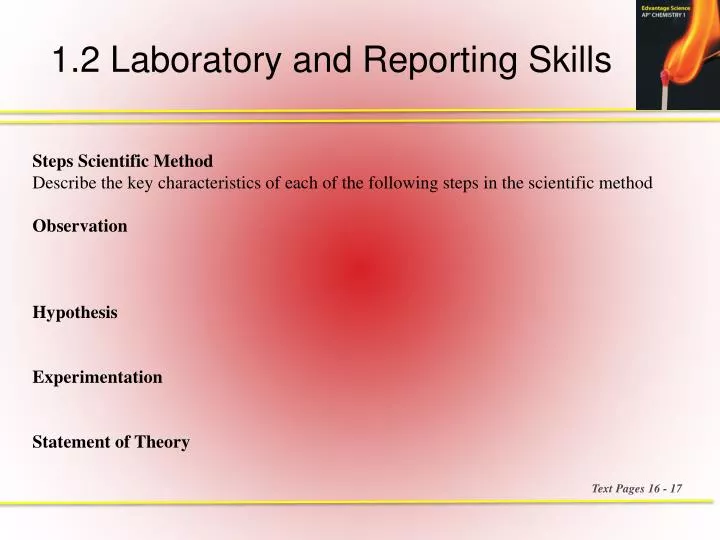 1 2 laboratory and reporting skills