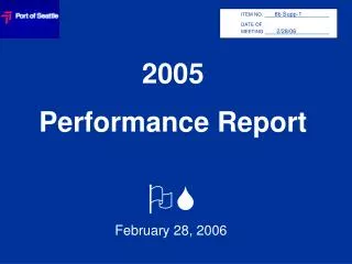 2005 Performance Report