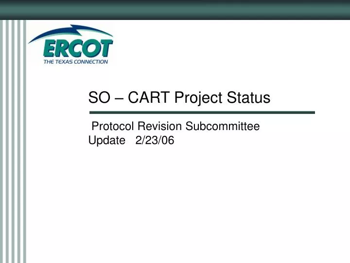 so cart project status
