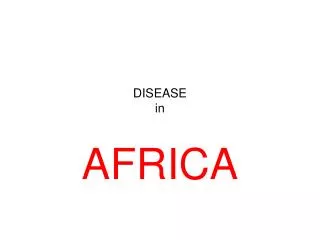 disease in