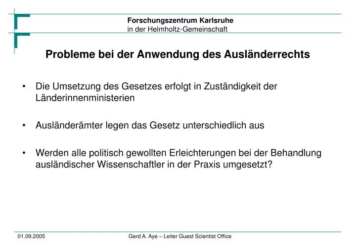 probleme bei der anwendung des ausl nderrechts